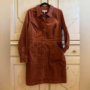 Boden Flora Cord Short Dress, size 12R